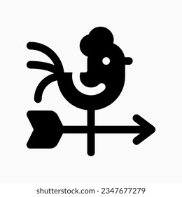 Editable weather vane vector icon. Farm, building, structure. Part of a big icon set family. Perfect for web and app interfaces, presentations, infographics, etc
