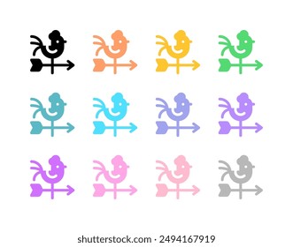Editable weather vane vector icon. Farm, building, structure. Part of a big icon set family. Perfect for web and app interfaces, presentations, infographics, etc