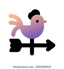 Editable weather vane vector icon. Farm, building, structure. Part of a big icon set family. Perfect for web and app interfaces, presentations, infographics, etc