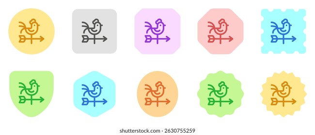 Editable weather vane vector icon. Farm, building, structure. Part of a big icon set family. Perfect for web and app interfaces, presentations, infographics, etc