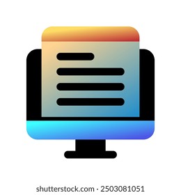 Editable web article vector icon. Online learning, course, tutorial. Part of a big icon set family. Perfect for web and app interfaces, presentations, infographics, etc