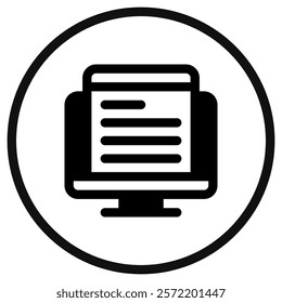 Editable web article vector icon. Online learning, course, tutorial. Part of a big icon set family. Perfect for web and app interfaces, presentations, infographics, etc