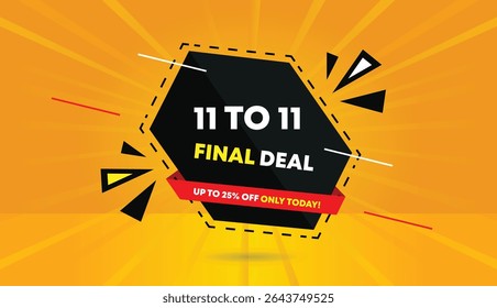 Editable web banner vector art template featuring black red orange and yellow shapes with sun shine effect perfect for business and abstract backgrounds in stunning 4k resolution