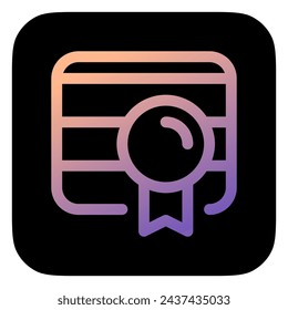 Editable web certificate vector icon. SEO, marketing, business. Part of a big icon set family. Perfect for web and app interfaces, presentations, infographics, etc