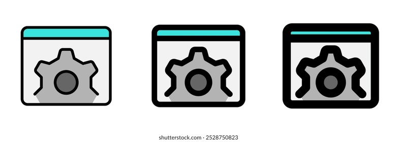 Configuração da Web editável, configuração, ícone de vetor de preferências. Parte de uma grande família de conjuntos de ícones. Perfeito para interfaces web e app, apresentações, infográficos, etc