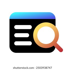 Editable web search, find vector icon. SEO, marketing, business. Part of a big icon set family. Perfect for web and app interfaces, presentations, infographics, etc