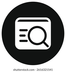 Editable web search, find vector icon. SEO, marketing, business. Part of a big icon set family. Perfect for web and app interfaces, presentations, infographics, etc