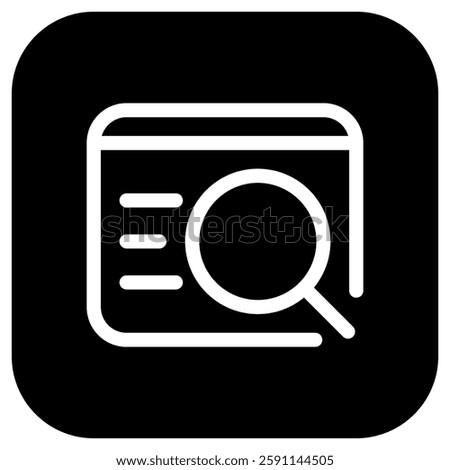 Editable web search, find vector icon. SEO, marketing, business. Part of a big icon set family. Perfect for web and app interfaces, presentations, infographics, etc