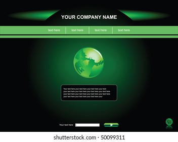Editable web site design template vector