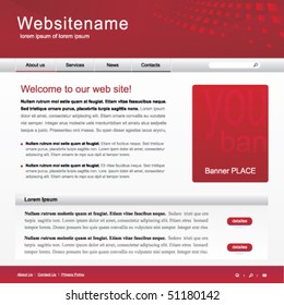 Editable web site template