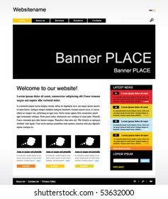 Editable web site template