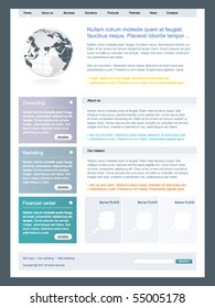Editable web site template