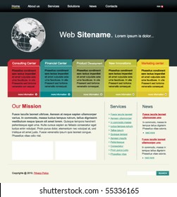 Editable web site template