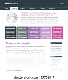 Editable web site template