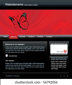 Editable web site template