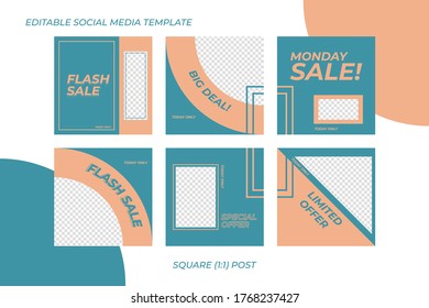 Editable Web or Sosial Media Square Post Template