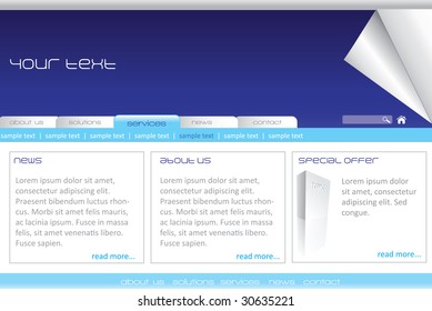 Editable web template