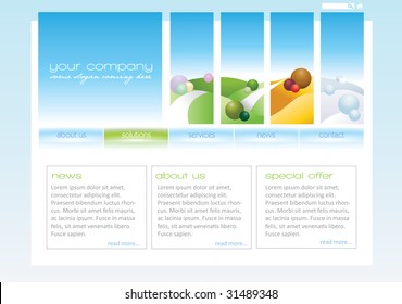 Editable web template