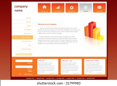 Editable web template