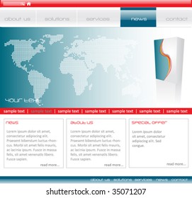 Editable web template