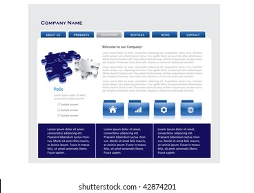 Editable web template