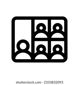 Editable webinar, video converence vector icon. Online learning, course, tutorial. Part of a big icon set family. Perfect for web and app interfaces, presentations, infographics, etc