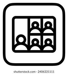 Editable webinar, video converence vector icon. Online learning, course, tutorial. Part of a big icon set family. Perfect for web and app interfaces, presentations, infographics, etc