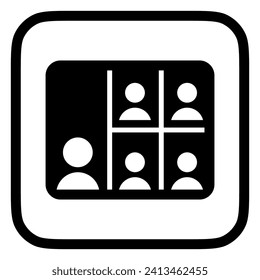 Editable webinar, video converence vector icon. Online learning, course, tutorial. Part of a big icon set family. Perfect for web and app interfaces, presentations, infographics, etc
