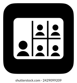 Editable webinar, video converence vector icon. Online learning, course, tutorial. Part of a big icon set family. Perfect for web and app interfaces, presentations, infographics, etc