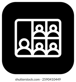 Editable webinar, video converence vector icon. Online learning, course, tutorial. Part of a big icon set family. Perfect for web and app interfaces, presentations, infographics, etc