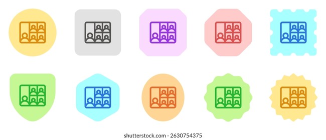 Editable webinar, video converence vector icon. Online learning, course, tutorial. Part of a big icon set family. Perfect for web and app interfaces, presentations, infographics, etc