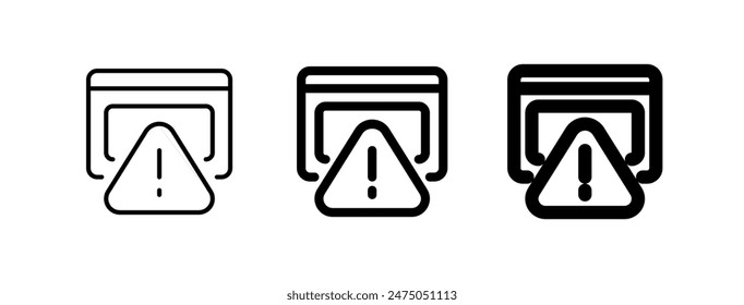 Editable website alert, warning vector icon. Part of a big icon set family. Perfect for web and app interfaces, presentations, infographics, etc