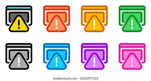 Editable website alert, warning vector icon. Part of a big icon set family. Perfect for web and app interfaces, presentations, infographics, etc