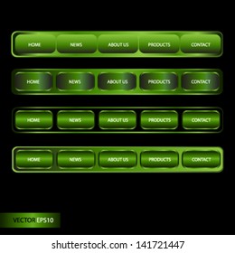 Editable Website Navigation Templates on Black