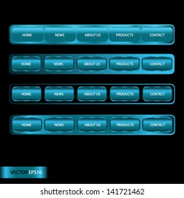 Editable Website Navigation Templates on Black