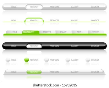 Editable Website Navigation Templates - Vector