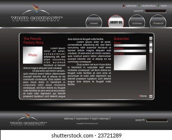 Editable website template