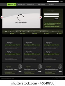 Editable website template