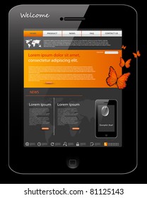 Editable website template, phone design