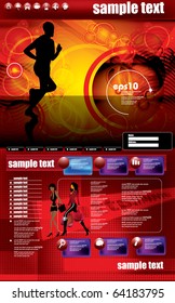 Plantilla de sitio web editable con tema deportivo