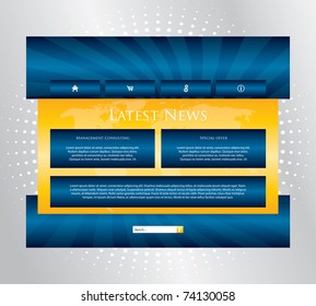 editable website template -  vector illustration