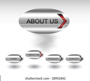Editable website vector buttons