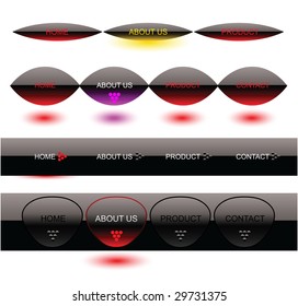 Editable website vector buttons