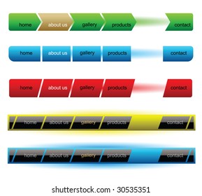 Editable website vector buttons