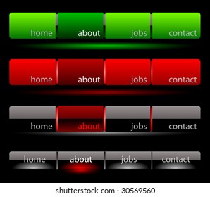 Editable website vector buttons