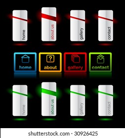 Editable website vector buttons