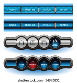 Editable website vector buttons