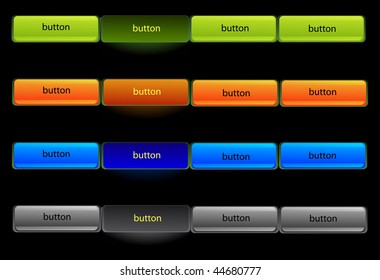 Editable website vector buttons