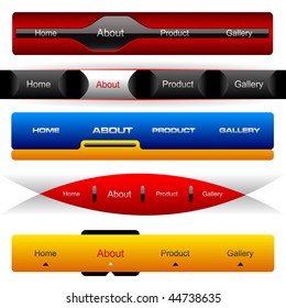 Editable website vector buttons
