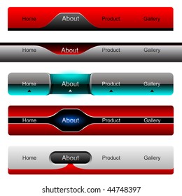Editable website vector buttons